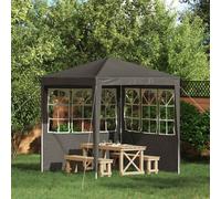 vidaXL Paroi de tente de réception 2 pcs avec fenêtre PE Vert