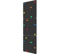 Mur d'escalade Indoor Noir + tableau à craies pour enfants avec poignées Multicolore | Structure d'escalade Chambre d'enfant
