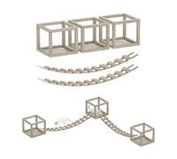 Mur d'escalade pour chat avec 2 ponts et 3 chaises longues en bois, montage au plafond, réglable