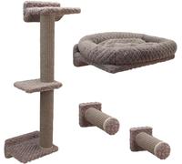 Mur D'Escalade Pour Chats - Kerbl - Monte Alpi - 8 Pieces - Gris - Tour D'Escalade