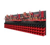 Mur d'établi - BOTLE - 230x78 cm - 84 conteneurs - 8 planches modulaires - Supports inclus
