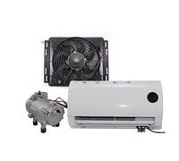 Mur déversé alimentation cc camion lourd Turbo onduleur compresseur voiture électrique RV Bus Parking climatiseur 12v 2kw refroidisseur Pour camion, autobus(DC24V)