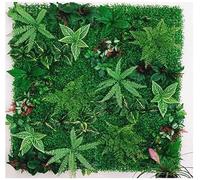 Mur d'herbe, panneau de fond artificiel, décoration intérieure et extérieure, écran confidentialité, protection contre les UV, convient for clôture, fête dans le jardin(F)