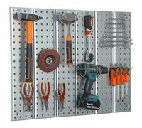 Mur d'outils en métal Système de stockage avec supports d'outils Atelier Garage