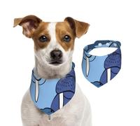 Mur du Morse,Bandanas pour Chien, écharpe en Coton, Bavoirs réglables pour Animaux de Compagnie,S