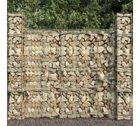 vidaXL Mur en gabion avec couvercle Acier galvanisé 600 x 50 x 200 cm 145089