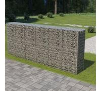 vidaXL Mur en gabion avec couvercles – acier galvanisé 300 x 50 x 150 cm