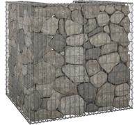 Mur en gabion pour poubelles Acier galvanisé 110x100x110 cm