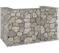 Mur en gabion pour poubelles Acier galvanisé 180x100x110 cm