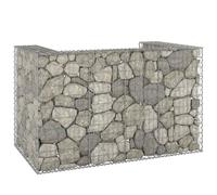 Mur en Gabion pour Poubelles Acier Galvanisé 180x100x110 cm Extérieur vidaXL