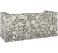 Mur en gabion pour poubelles Acier galvanisé 254x100x110 cm