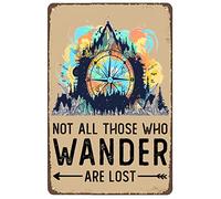 Mur Étain Panneau Camping Vintage : Tous Ceux Qui Errent Ne Sont Pas Perdus (Rétro) Tin Signs Vintage Métal Étain Signe Unique Affiche Pour Chambre Garage Restaurant M