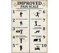 Mur Étain Panneau Échelle De Douleur Améliorée Ça Pourrait Être Une Démangeaison C'Est Un Peu Agaçant (Imprimé) Tin Signs Rétro Metal Sign Décorative Affiche Pour Chambre Salon Garage M