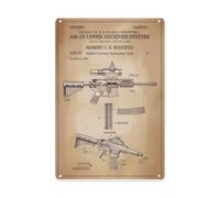 Mur Étain Panneau Histoire Des Armes À Feu Rétro Métal Étain Signe Rétro Metal Sign Décorative Tin Signs Pour Chambre Restaurant Maison M