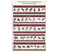 Mur Étain Panneau Kodokan Judo 40 Techniques De Projection Vintage Affiche Unique Tin Signs Vintage Métal Étain Signe Pour Chambre Restaurant Café M