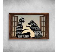 Mur Étain Panneau La Fille Et Le Chien Tu N'Es Pas Seulement Un Chien Tu Es Ma Santé Mentale Metal Sign Vintage Tin Signs Rétro Métal Étain Signe Pour Maison Chambre Restaurant M