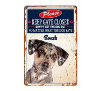 Mur Étain Panneau Porte Personnalisée Gardez La Porte Fermée, Peu Importe Ce Que Dit Le Chien Catahoula Ne Laissez Pas Le Chien Sortir Nom Personnalisé Tin Signs Rétro Metal Sign Vintage S