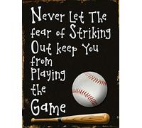 Mur Étain Panneau Vintage Ne Laissez Jamais La Peur De Rater Votre Coup Vous Empêcher De Jouer - Humour Et Fantaisie Metal Sign Rétro Tin Signs Décorative Affiche pour Restaurant Chambre S