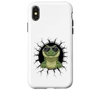 Mur Fissuré Alligator Lunettes Gator Alligators Coque pour iPhone X/XS