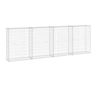 Mur Gabion Acier Galvanisé Avec Couvercles Pour Aménagement Paysager 300x30x100 Cm
