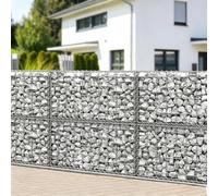 Mur Gabion avec Couvercle Panier Pierre Cage Modulable Grillage | Acier Galvanisé Jardinière Mur Soutènement pour Jardin Terrasse(10x10cm,1x0.3x0.5m)