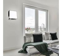 Mur Lampe Noir Acier Design Spot Carré Sommeil Ess Chambre Éclairage Couloir