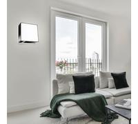 Mur Lampe Noir Acier Design Spot Carré Sommeil Ess Chambre Éclairage Couloir