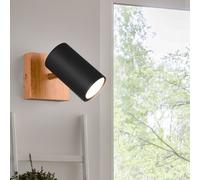 Mur Lampe Noir Bois Sommeil Chambre Spot Plafonniers Réglable