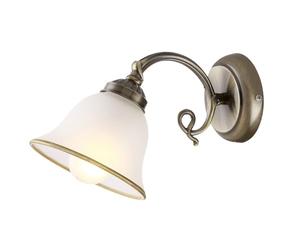 Mur lampe salon éclairage verre satiné laiton antique lampe antique planche style Globo 60208W