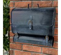 Mur Lettre Lot Boîte Cartable Noir Bleu Jardin Journal Compartiment Bockrolle