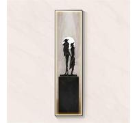 Mur Light moderne Résumé Art Intérieur Peinture murale Lampe suspendue pour la chambre Decoration Home Cuisine Porche Porche Porche Room de batterie Lumières murales (bordure noire, C-40X140CM)
