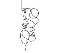 Mur Métallique Art Minimaliste Ligne Murale Abstraite Fer Sculpture Moderne Décoration Salon Maison Salle de Bain Bureau Faciale (50x18cm)