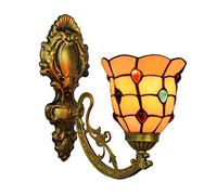 Mur Monté Lumière Fixture 6" British Stained Glass Moderne Mirror Garden Bedside Wall lampe Aisle Color Beads verre mur lampe