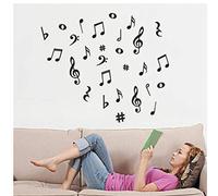 Mur Note De Musique Sticker Stickers Muraux Amovibles Art Mural Vinyle Chambre Décoration Stickers Muraux