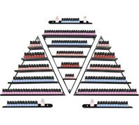 Mur Organisateur de Vernis à Ongles, Ensemble de 6 présentoirs cosmétiques triangulaires pour Bouteilles d’huiles essentielles, présentoirs à 5 Niveaux pour cosmétiques Salons de manucure Ma