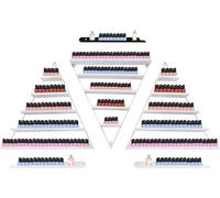 Mur Organisateur de Vernis à Ongles, Ensemble de 6 présentoirs cosmétiques triangulaires pour Bouteilles d’huiles essentielles, présentoirs à 5 Niveaux pour cosmétiques Salons de manucure Ma