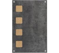 Mur pense bête Couleur béton, compartiments en surface liège Gris 58x38x1,3cm Securit 5 G