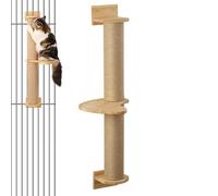 Mur pour chats - Arbre vertical, durable, poteaux interactifs | Résistant avec support sûr, compact pour chats de petite et moyenne taille