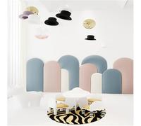 Mur Rembourré Els, Tête De Lit Rembourrée, Coussin Mural Autocollant 3D, Papier Peint Rembourré Insonorisé pour Chambre D’Enfant, Pink, 84x180cm