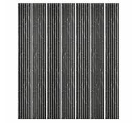 Mur TV - Lot de 7 Panneaux tasseaux Bois 250 x 30 x 1,9 cm - décor marbre Noir/Feutrine Noir - 5,25m²