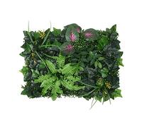 Mur Végétal Artificiel 40x60cm Haie Artificielle Panneaux Muraux de Faux Feuillage, Clôture Feuilles de Lierre Artificielle, Écran de Clôture pour Jardin, Extérieur, Cour, Balcon, Terrasse, Patio