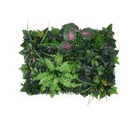 Mur Végétal Artificiel 40x60cm Haie Artificielle Panneaux Muraux de Faux Feuillage, Écran de Clôture Antivol de Jardin Extérieu, Décoration Murale pour Jardin,Extérieur,Cour,Balcon,Terrasse,Patio (B)