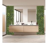 HOME DECO FACTORY, HD0451, Mur Végétal Artificiel 50x50 cm - Décoration Intérieure, Plante Artificielle, Feuillage Naturel, Ambiance Apaisante, Facile à Installer - Vert