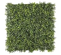 Mur végétal artificiel feuillage en polyéthylène vert 50x50cm