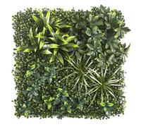 Mur végétal artificiel panache en polyéthylène vert 50x50cm