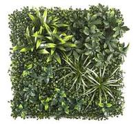 Mur végétal artificiel panache en polyéthylène vert 50x50cm - Altobuy Vert G