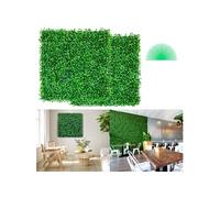 Mur Végétal Artificiel Panneau Buis Pour Clôture Jardin 24,8x24,8cm 12PCS