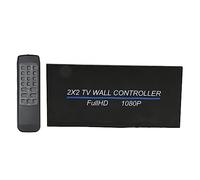 Mur Vidéo Contrôleur, 2X1 3X1 4X1 1X2 1X3 1X4 2X2 Contrôleur Mural TV pour Téléviseurs Épissage Affichage, Plug and Play, avec HDMI (Prise UE)