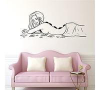 Mur vinyle poster appliqué murale chambre design style spa salon de beauté thaïlandais massage relaxant fille professionnelle décoration pied 42x103 cm
