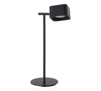 EGLO Applique murale LED d'intérieur - Lampe murale à batterie avec support mural - Spot mural sans fil tactile à intensité variable - Rechargeable par USB - Rectangulaire - Plastique noir - Blanc